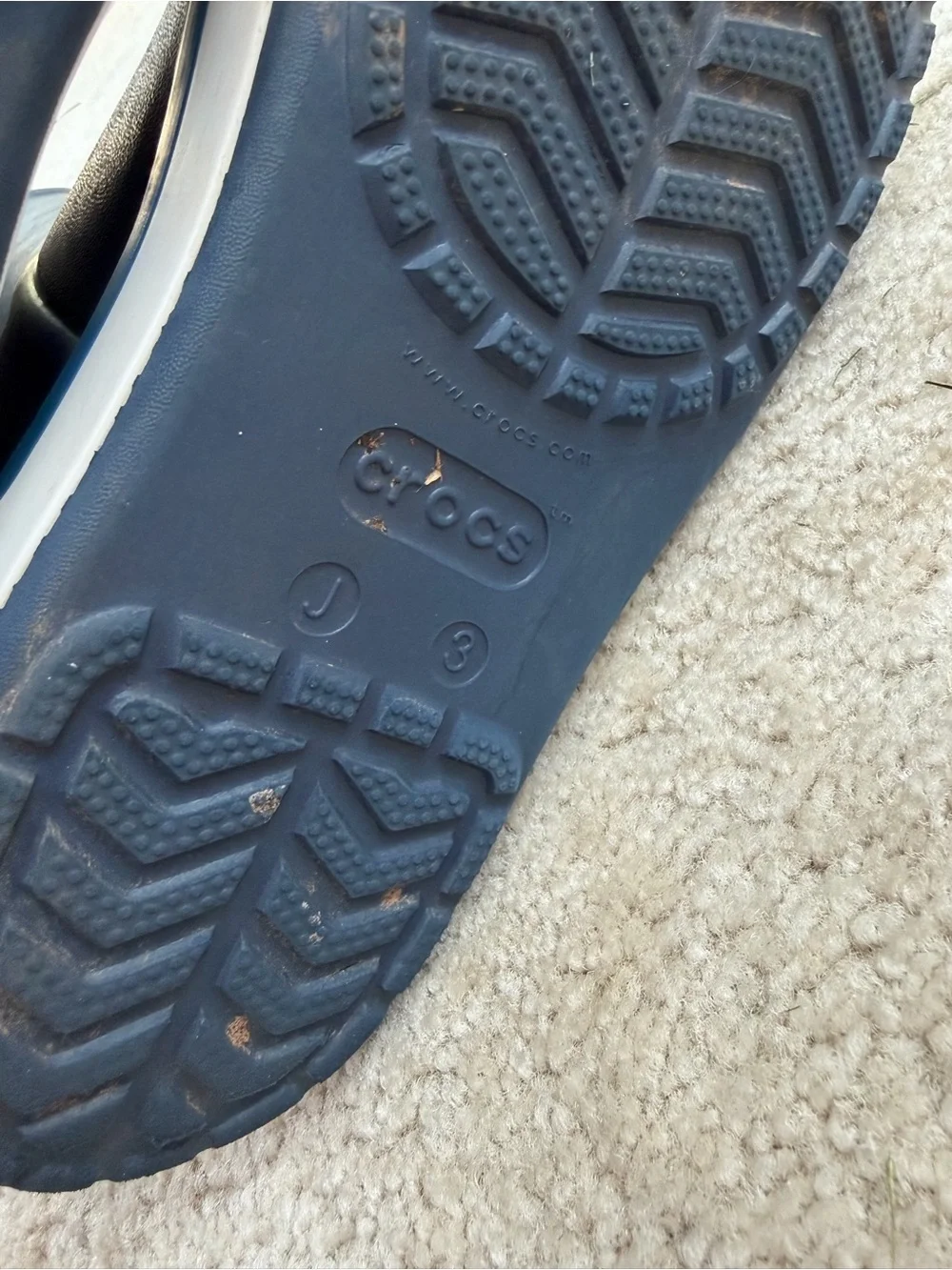 Crocs Big Kid Size 3 / J3 Navy Blue Crocband Pull On Rain Boots